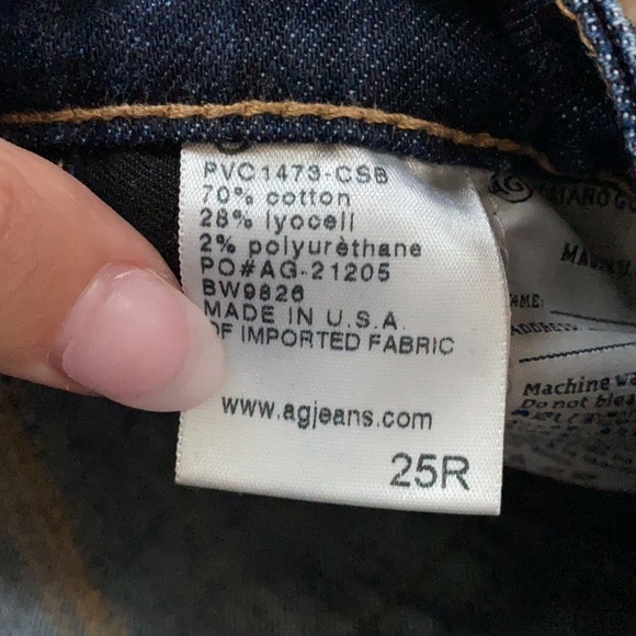 AG Aubrey Skinny Straight Jeans 25/R - Picture 8 of 8